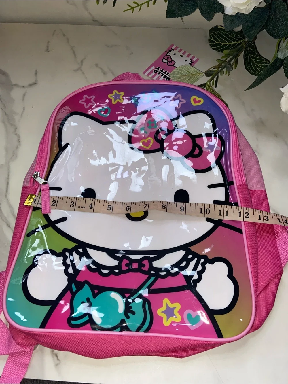 Hello Kitty Pink and White Kids Backpack with Colorful Accents